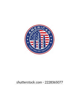 diseño de logotipo de ammo americano.