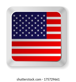 american flag button