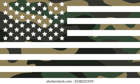 Bandera Americana, Camuflaje Ejército, EE.UU. Insignia, Estados Unidos, Estrella, Mapa de EE.UU., 
Insignia americana, militar, insignia del ejército, patriótico, veterano, soldado, héroes, Vector, silueta, logotipo
