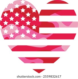 American Flag, Camouflage Army, USA Badge, United States, Star, USA Map, American Heart, American Badge, Military, Army Badge, Patriotic, Veteran, Soldier, Heroes, Vector, Silhouette, Logo