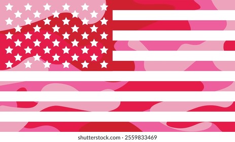 American Flag, Camouflage Army, USA Badge, United States, Star, USA Map, American Heart, American Badge, Military, Army Badge, Patriotic, Veteran, Soldier, Heroes, Vector, Silhouette, Logo