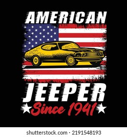 American Flag With Car Design T-shirt design, With This Instant Download, Which Includes: - Eps file, File Size : 2500 X 2500 Pixels.
