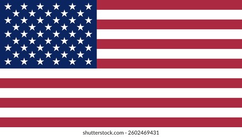 American flag. Classic USA flag background with stars and strips. Patriotic American-style pattern. Abstract vector illustration for memorial day celebration or election campaign.