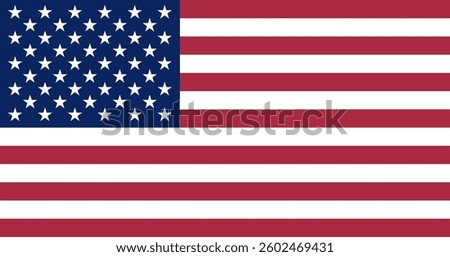 American flag. Classic USA flag background with stars and strips. Patriotic American-style pattern. Abstract vector illustration for memorial day celebration or election campaign.
