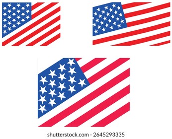American flag clip art patriotic stars and stripes design for independence day
