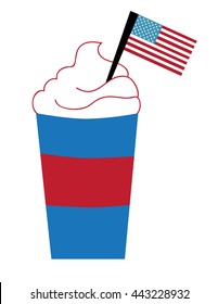 American Flag in Coffee