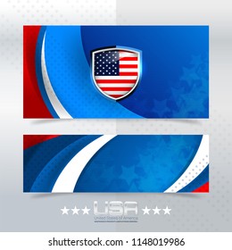 American Flag color background for independence, veterans, labor, memorial day and other events, Vector illustration Design