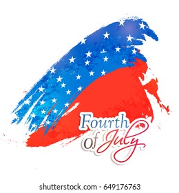 American Flag Color brush strokes background for Fourth of July, Independence Day celebration.