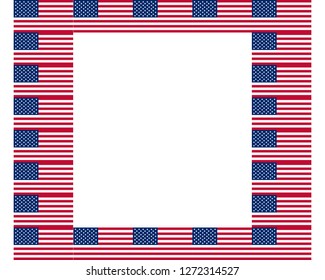 American flag with copy space
