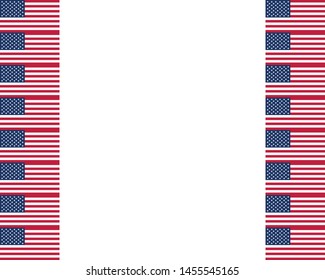 American flag with copy space