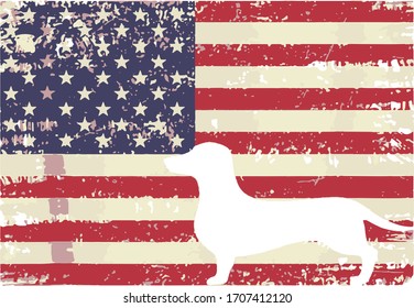 American Flag Dachshund Flag Dog Gift
