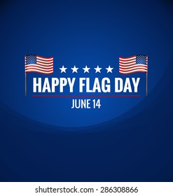 American Flag Day, 14 of June Flag Day. Vector illustration.