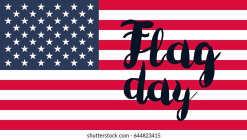 American Flag Day Banner and usa design elements. Vector