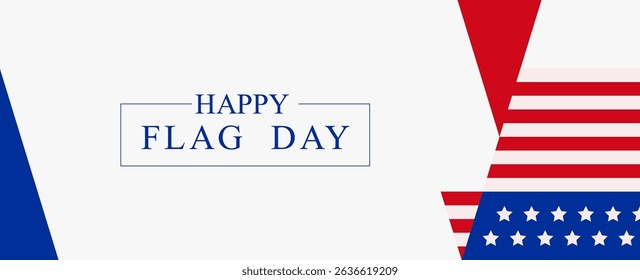 Anuncio de Vector del día de la bandera americana, diseño azul rojo elegante patriótico simple