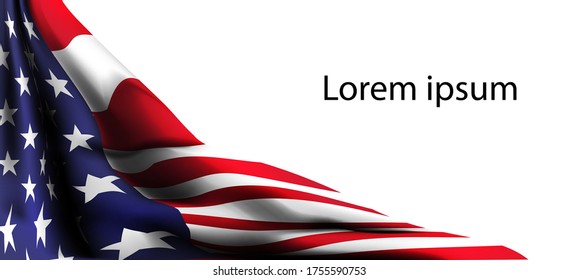 american flag decor 4th of July celebration Independence day sale promotion banner vector shopping online