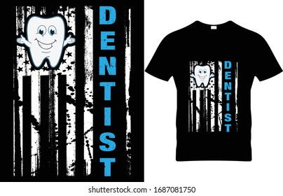 American Flag Dentist Vector T-Shirt Design 