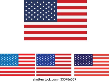 Vector Illustration Usa Flags Stock Vector (Royalty Free) 668515510