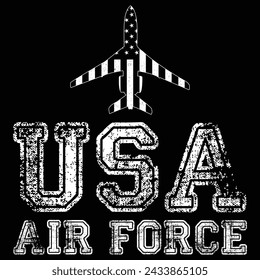 American Flag, Distressed US Flag,Air Force Cut File,Military svg,United States Air Force,Silhouette for Air Force Lovers svg