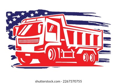 American Flag Dump Truck Design