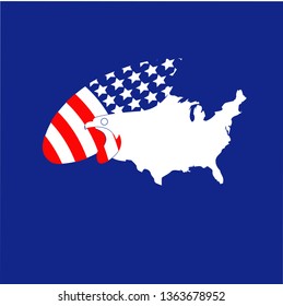 AMERICAN FLAG AND EAGLE