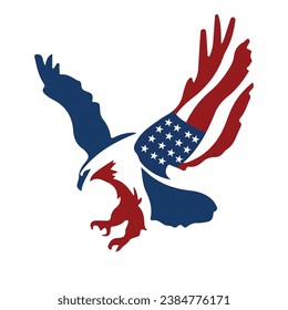 AMERICAN FLAG EAGLE ART DESIGN 