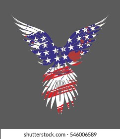 American Flag Eagle graphic design vector art