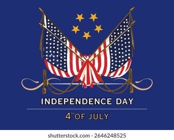 Amerikanische Flagge und Adler für die Unabhängigkeit Tag 4 von Juli
