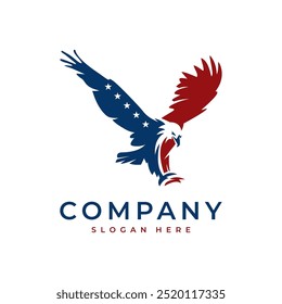 American Flag Eagle Logo, Vector Logo Design