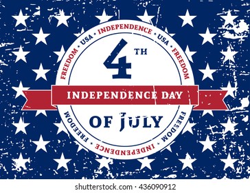 American flag element, symbol for 4th of July, Independence Day celebration. Patriotic Typography Graphics. National design. Fashion Print sportswear apparel, t shirt, card, banner Vector illustration