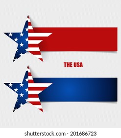 American Flag, Flags concept design. Vector illustration.