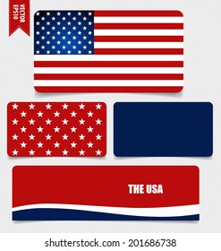 American Flag, Flags concept design. Vector illustration.