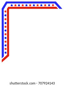 American flag frame corner pattern for flyers, brochure