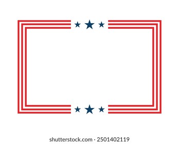 Plantilla de diseño de marco de bandera americana