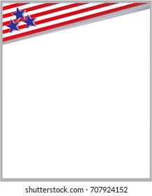 American flag frame pattern design booklet