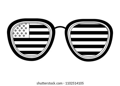 american flag in glasses accessory