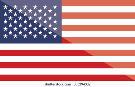 American flag glossy effect