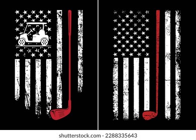 American Flag Golf Design Template