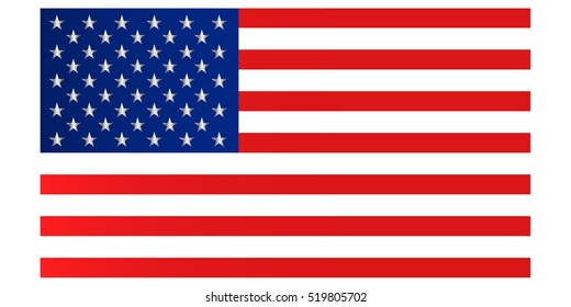 American flag with good colors on light lime color background. USA Flag vector eps10. USA flag. American flag. United States.  American symbol.United states . Independence day.