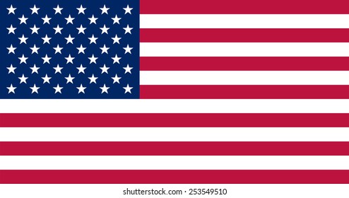 American flag. Government specification - true proportions and colors.  Vector image of United States flag 