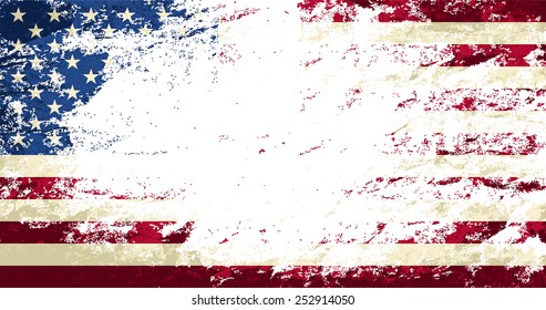 American flag Grunge background. Vector illustration Eps 8.