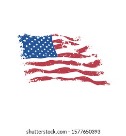 american flag grunge style vector illustration