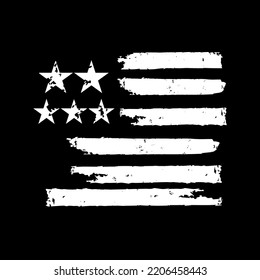 Bandera americana gruñir, símbolo para la celebración del 4 de julio, Día de la Independencia. Gráficos patrióticos. 