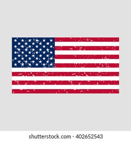American flag with grunge texture