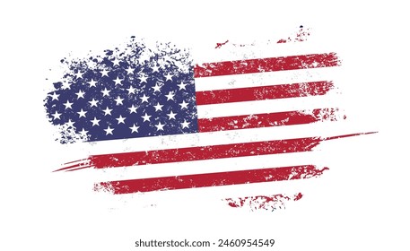 bandera americana con efecto gunge, Estados Unidos - ilustración de Vector	