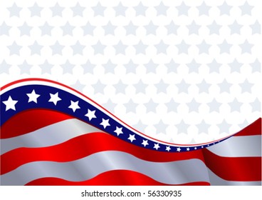 American Flag Horizontal Background Stock Vector (Royalty Free ...