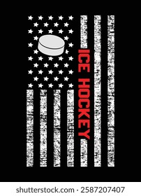 American Flag Ice Hockey Cutting Printable Files