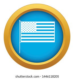 American flag icon blue vector isolated on white background for any design