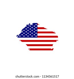 American flag and icon design