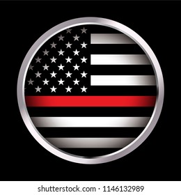 An American flag icon firefighter support flag. Vector EPS 10 available.