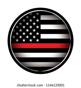 An American flag icon firefighter support flag. Vector EPS 10 available.